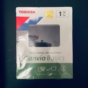 Toshiba Canvio Basics 1TB Portable Storage - Black